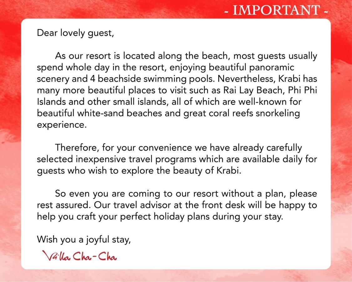 Villa Cha-Cha Krabi Beachfront Resort Ao Nam Mao Dış mekan fotoğraf